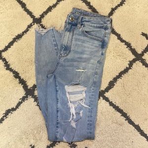 light wash ripped jeans